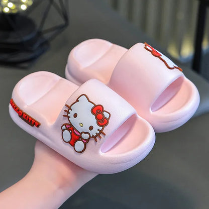 Black Hello Kitty Summer Slippers