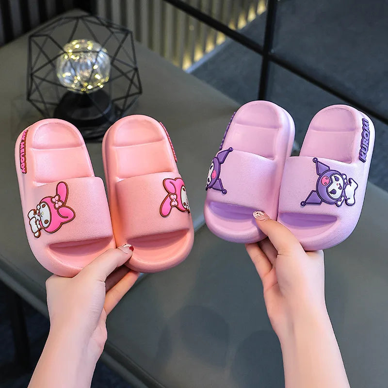 Black Hello Kitty Summer Slippers